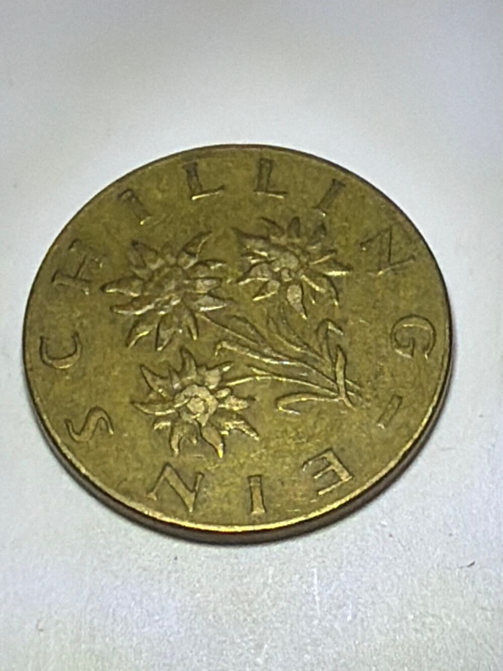 1963 Austrian 1 Schilling Coin Republic of Austria Edelweiss Vintage World Coin